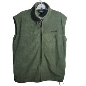 Winchester Rugged Sportsman Outdoors Fleece Vest Mens XL Olive Green Full Zip